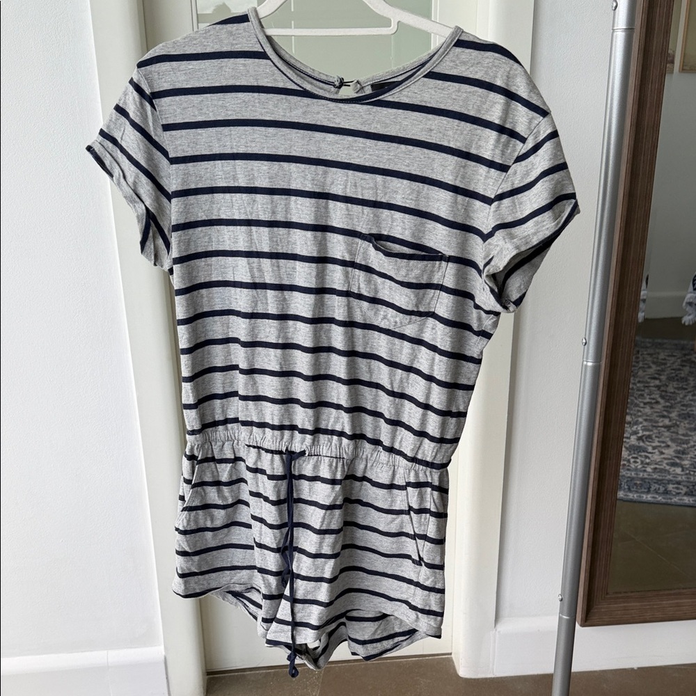 BDG Navy & Gray Striped Tee